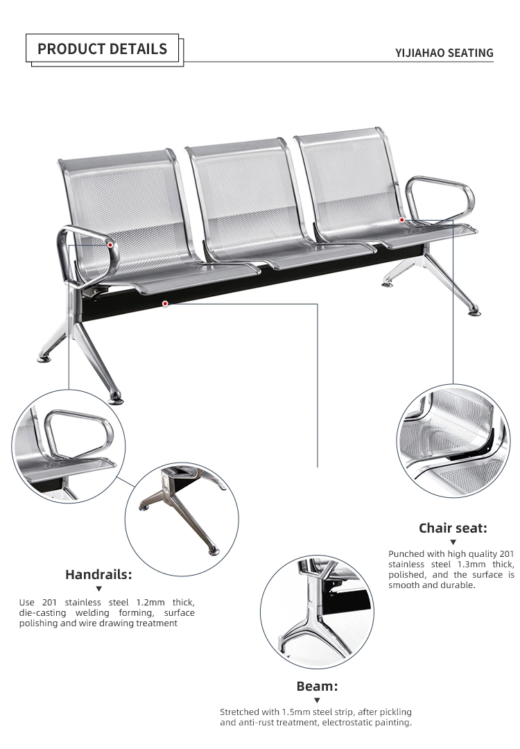 Hospital Waiting Area Metal Public Meeting Office Public Outdoor Waiting Two Seater Hospital Medical Office Seating