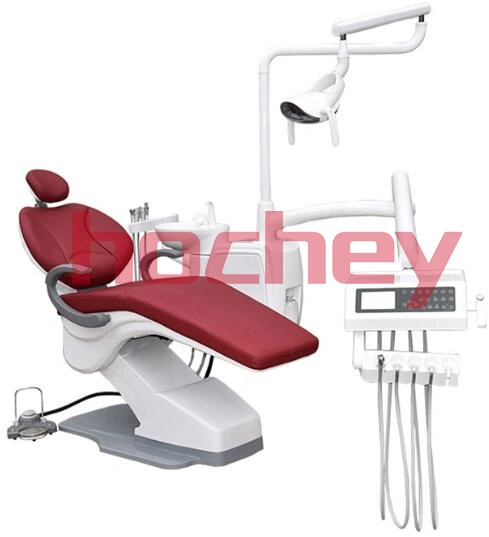 Hochey Medical Cheap Medical Clinical Integral Dental Unit Dental Chair with Air Compressor LED Lamp Doctor Stool Price