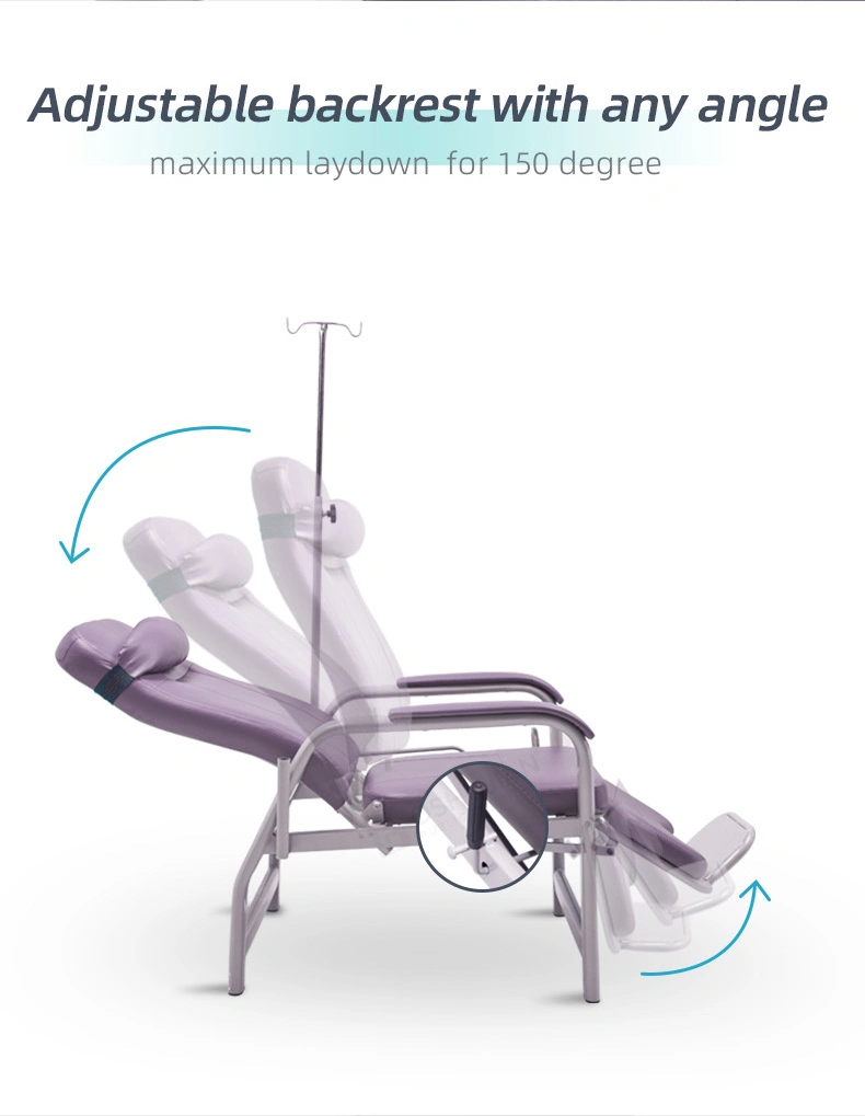 Clinic Room Chairs Hospital Clinical Medical Patient Nursing Recliner Infusion IV Transfusion Chair