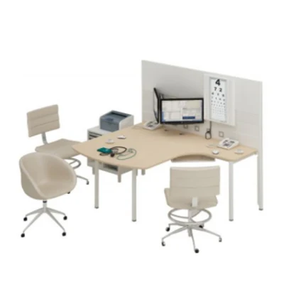 Klinikmöbel Holz-Büroschreibtisch für Arztpraxis-Computertisch