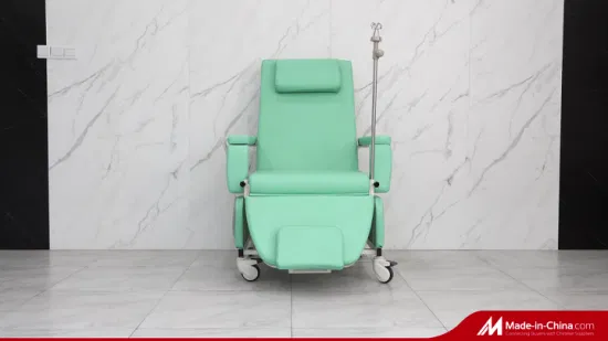 Maßgeschneiderte Krankenhaus-Sitzlösung mit Infusionsständer, medizinischer Liegestuhl für Patienten mit Transfusion und Infusion